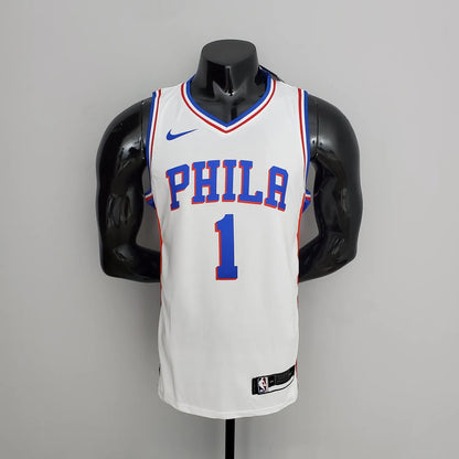 76ers Harden #1 V-Neck White