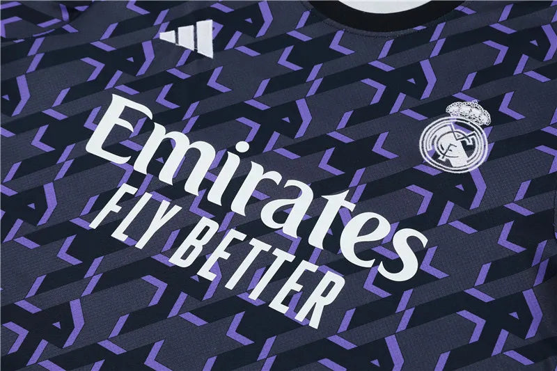 23-24 Real Madrid royal blue Short Sleeve Training Suit