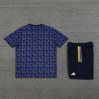 23-24 Real Madrid royal blue Short Sleeve Training Suit