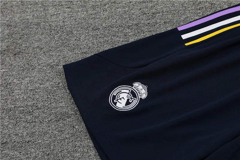 23-24 Real Madrid royal blue Short Sleeve Training Suit