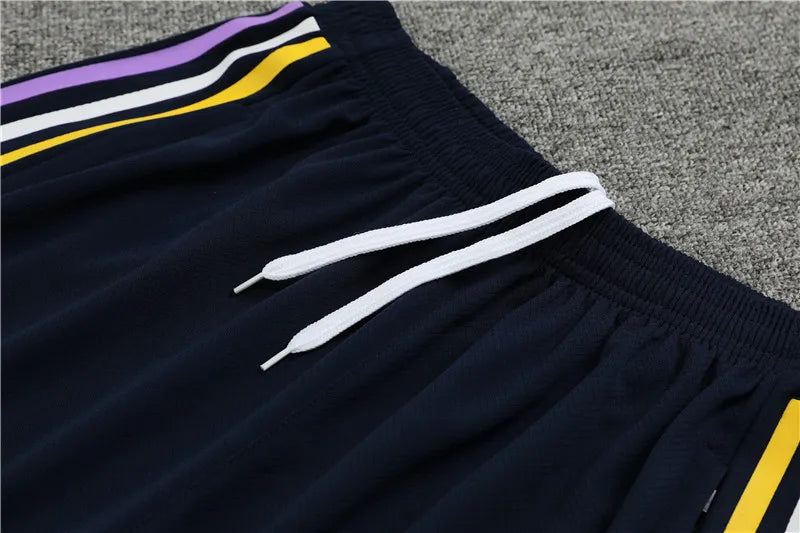 23-24 Real Madrid royal blue Short Sleeve Training Suit