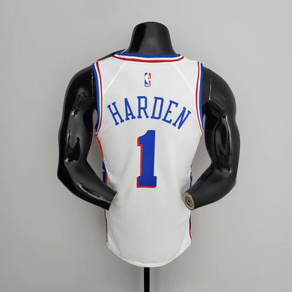 76ers Harden #1 V-Neck White