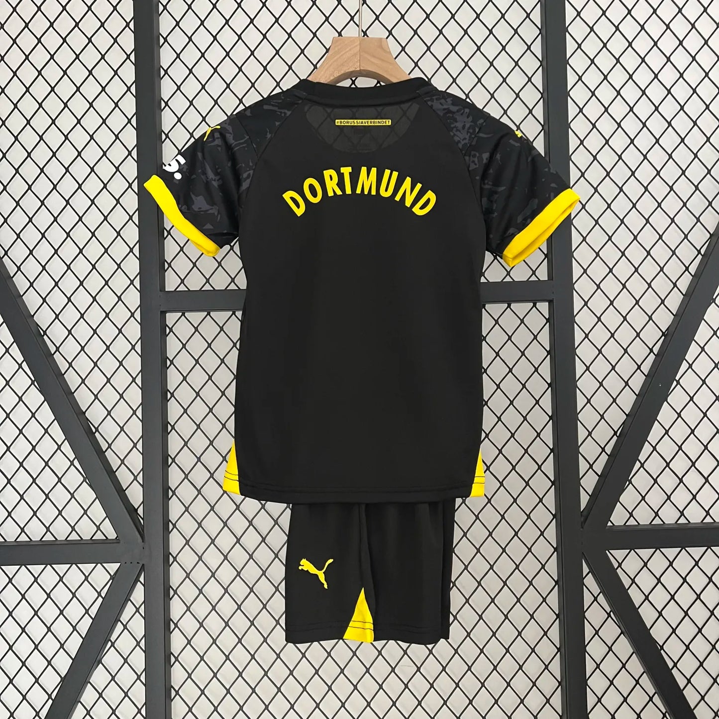 23-24 Borussia Dortmund Away Kids Kit