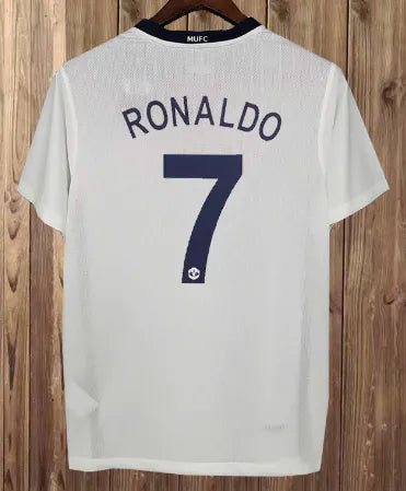 08-09 Manchester United Champions League away white fans jersey