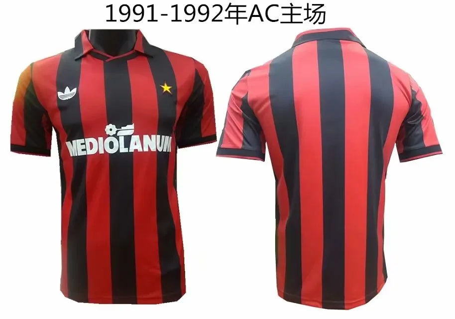 91-92 AC Milan Home Retro Jersey