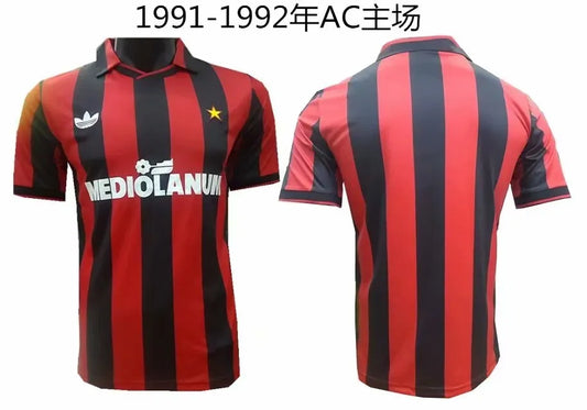91-92 AC Milan Home Retro Jersey