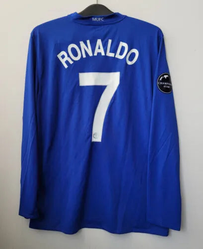 08-09 Manchester United Blue Retro Jersey