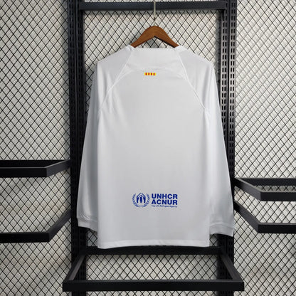23-24 Barcelona Away Fans Long Sleeve Jersey