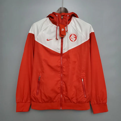 Windbreaker Brazil International Red and White S-XXL