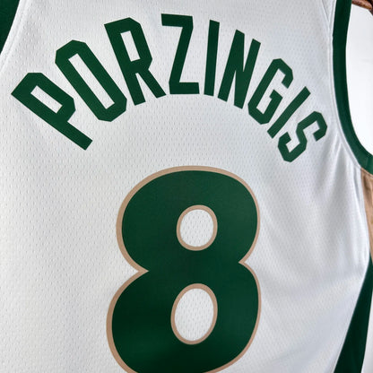 23-24 Boston Celtics City Edition Porzingis #8 NBA Swingman Jersey