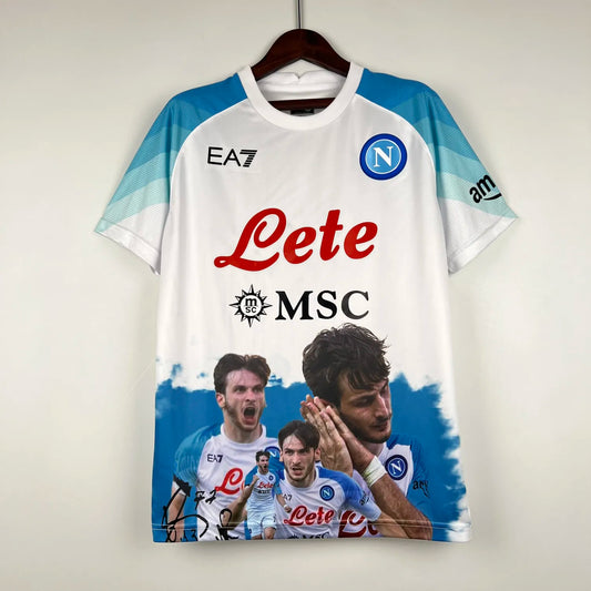 23-24 Napoli Champions White Jersey