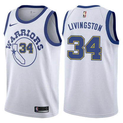 Golden State Retro White Hot Pressed Jersey