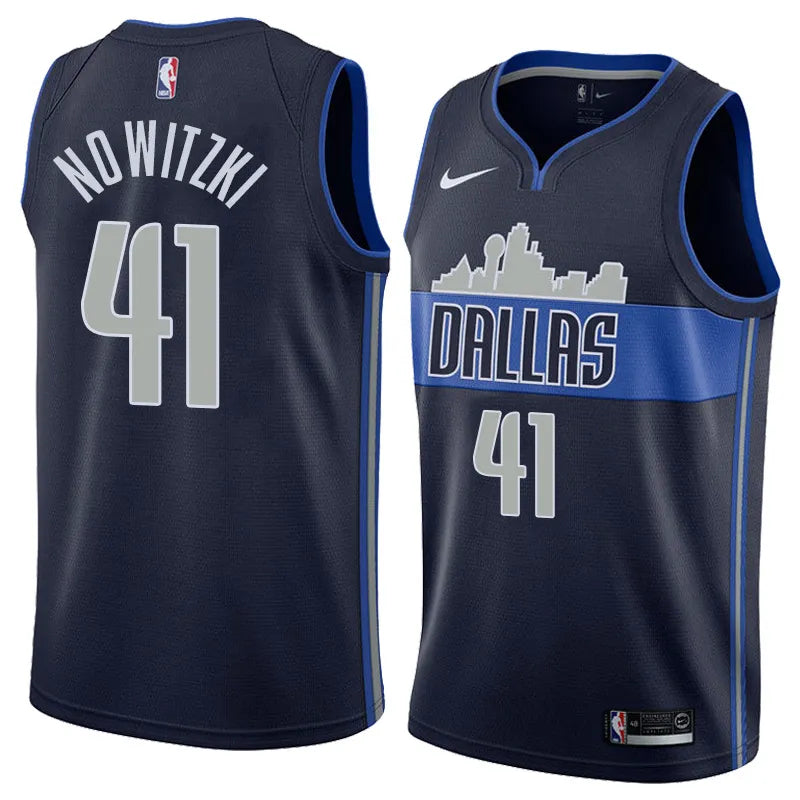 Dallas Mavericks Dark Blue Hot Pressed Jersey