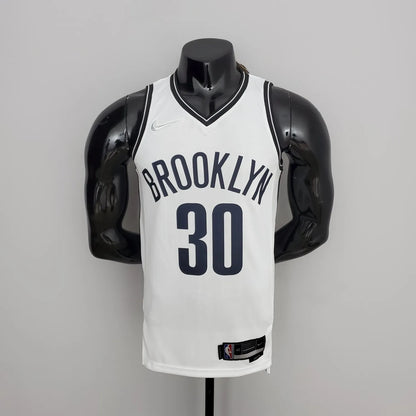 75th Anniversary Curry #30 Nets White NBA Jersey