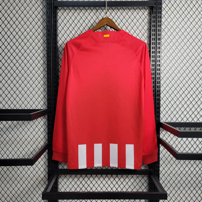 23-24 Atletico Madrid Home Long Sleeve Fans Jersey