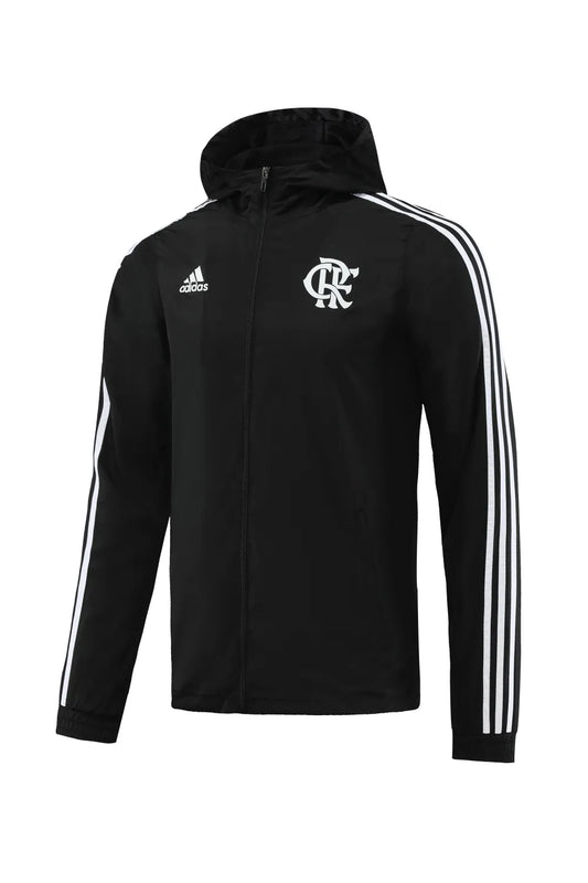 23-24 Flamengo Black Hooded Windbreaker S-XXL
