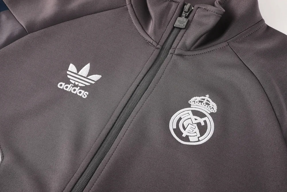 24-25 Real Madrid Grey Jacket Tracksuit