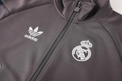 24-25 Real Madrid Grey Jacket Tracksuit