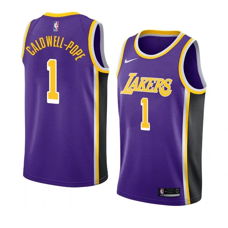Lakers Violet Retro Round Neck Hot Pressed Jersey