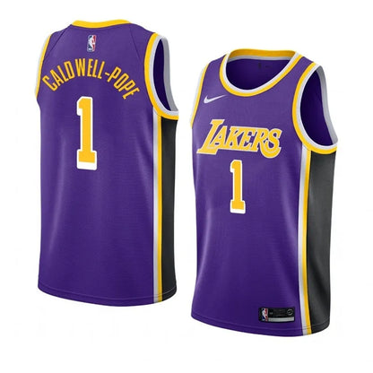 Lakers Violet Retro Round Neck Hot Pressed Jersey