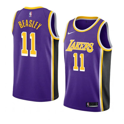 Lakers Violet Retro Round Neck Hot Pressed Jersey