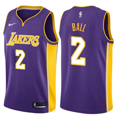 Lakers Violet V-Neck Hot Pressed Jersey